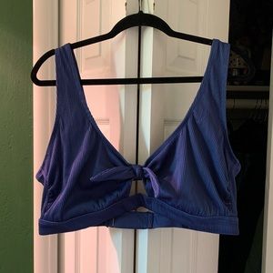 Old Navy Blue Ribbed Bikini Swim Top
